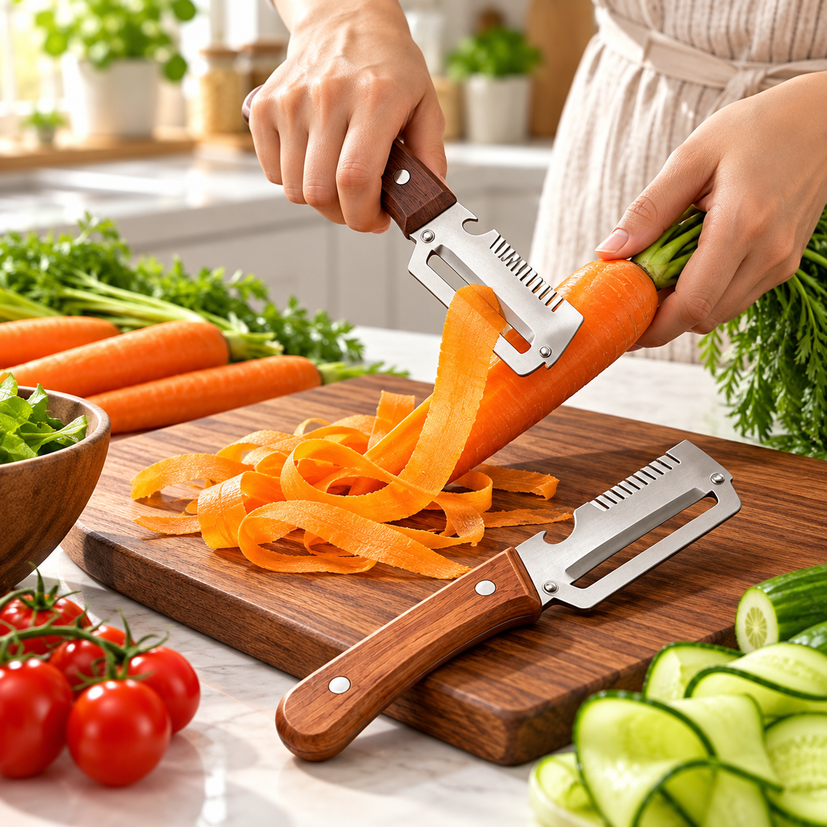 Stainless Steel Vegetable Peeler & Julienne Slicer