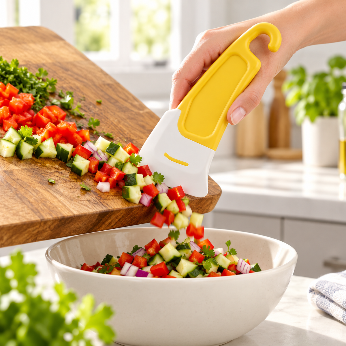 Kitchen Food Scraper & Transfer Tool