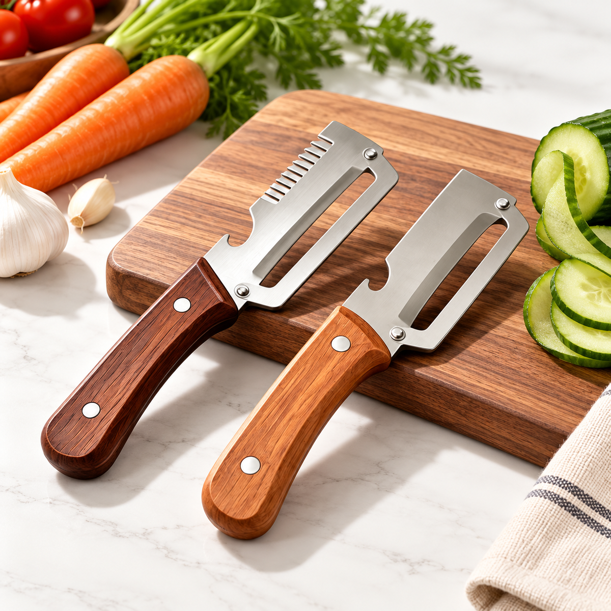Stainless Steel Vegetable Peeler & Julienne Slicer