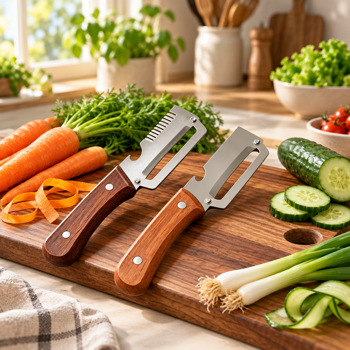 Stainless Steel Vegetable Peeler & Julienne Slicer