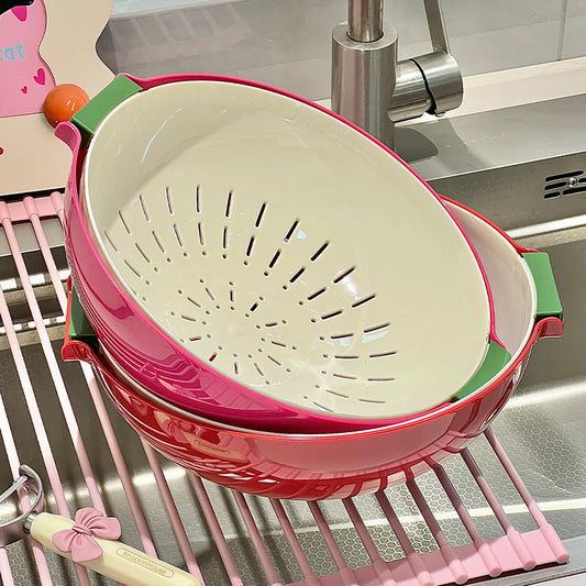 2-in-1 Rotating Colander & Mixing Bowl