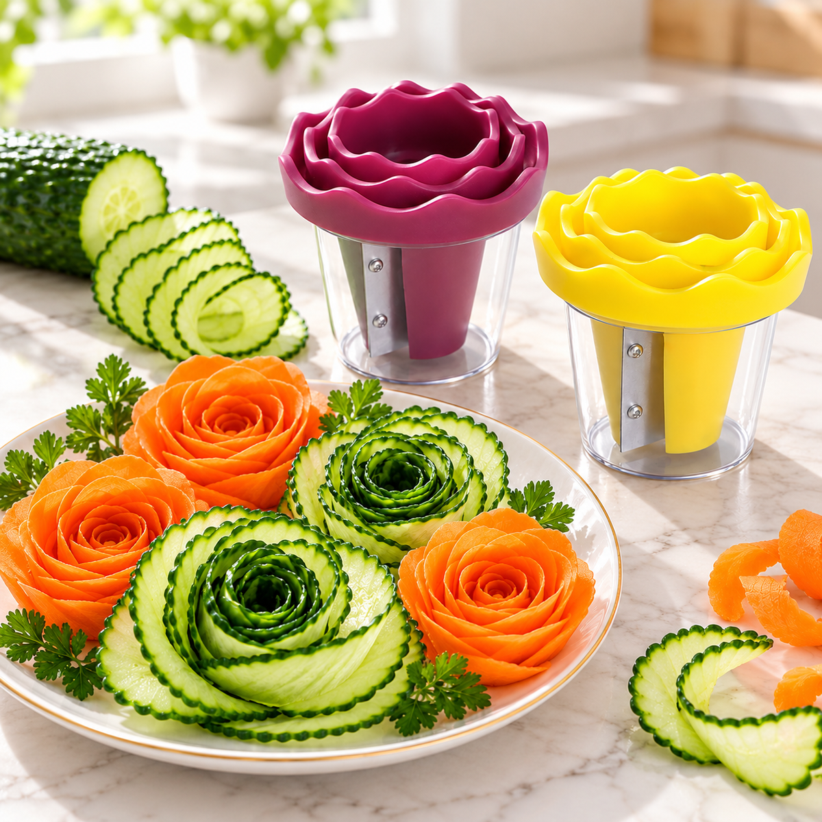 Rotary Decorative Vegetable Flower Slicer